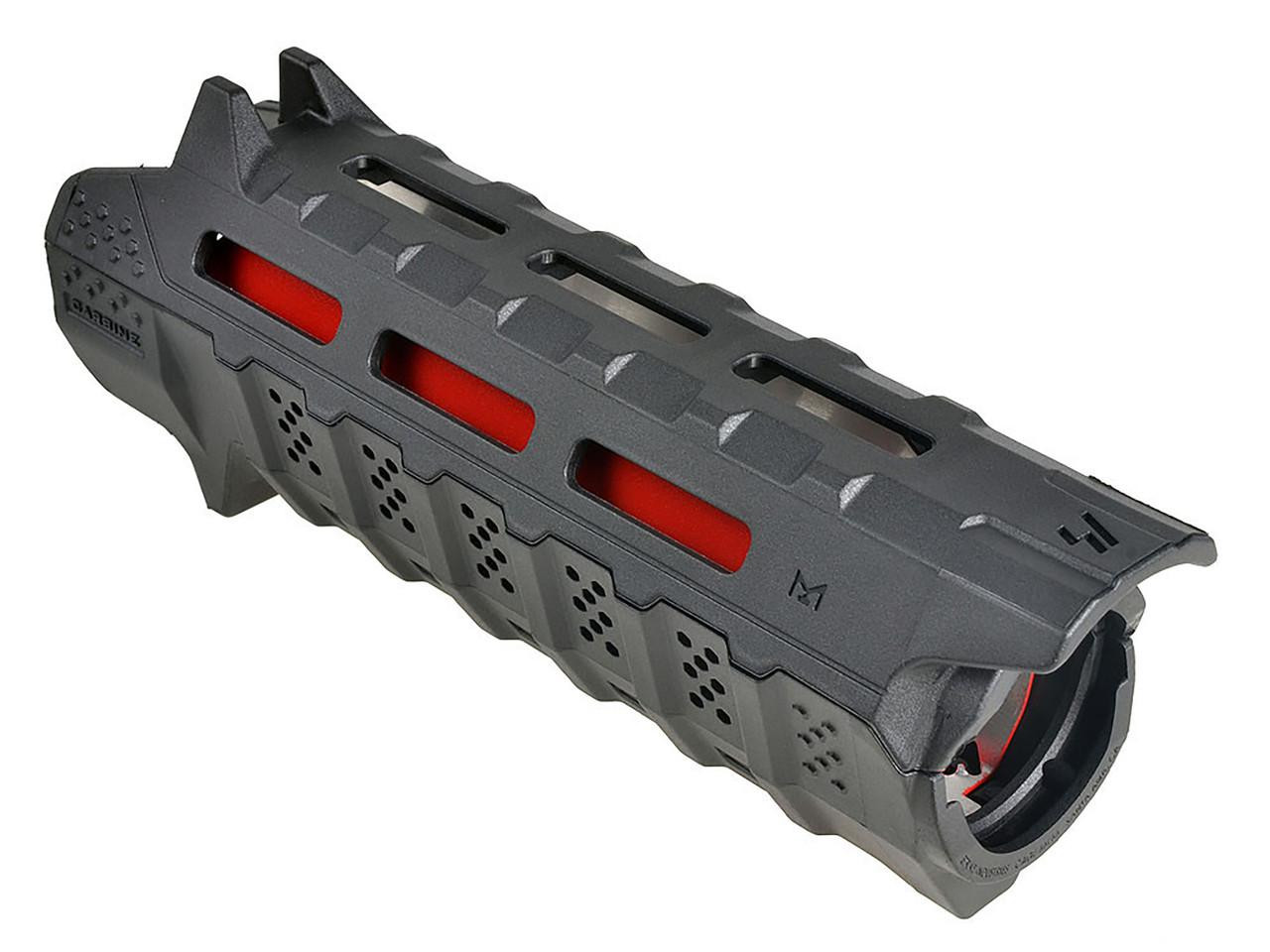  Strike Industries SI-STRIKE-HG-CBK-RED Carbine Length Black Handguard with Red heat shield 