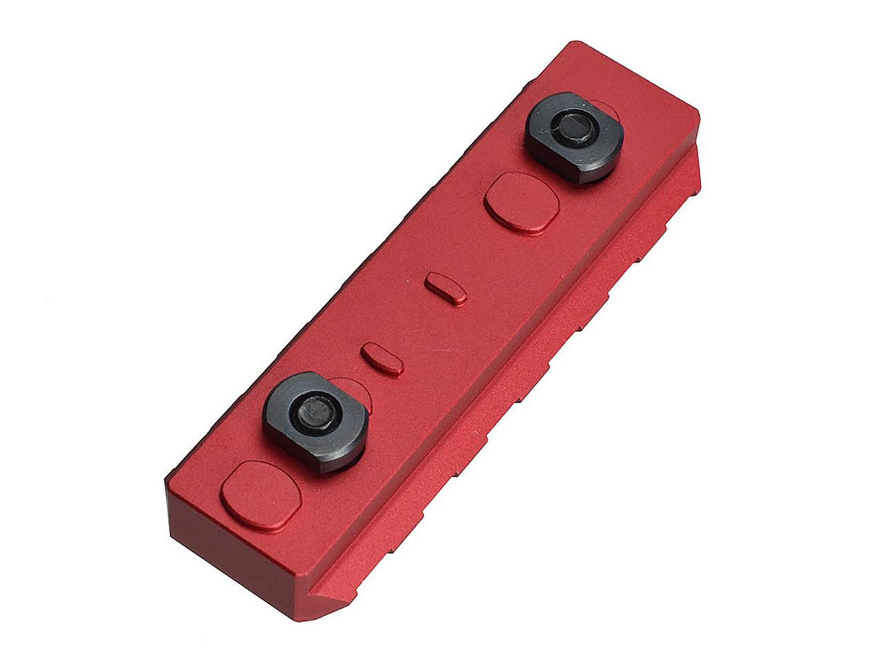  Strike Industries SI-LINK-RS-6-RED Link Rail Section 6 Slots fits most KeyMod & M-Lok version mounting surfaces in Red 