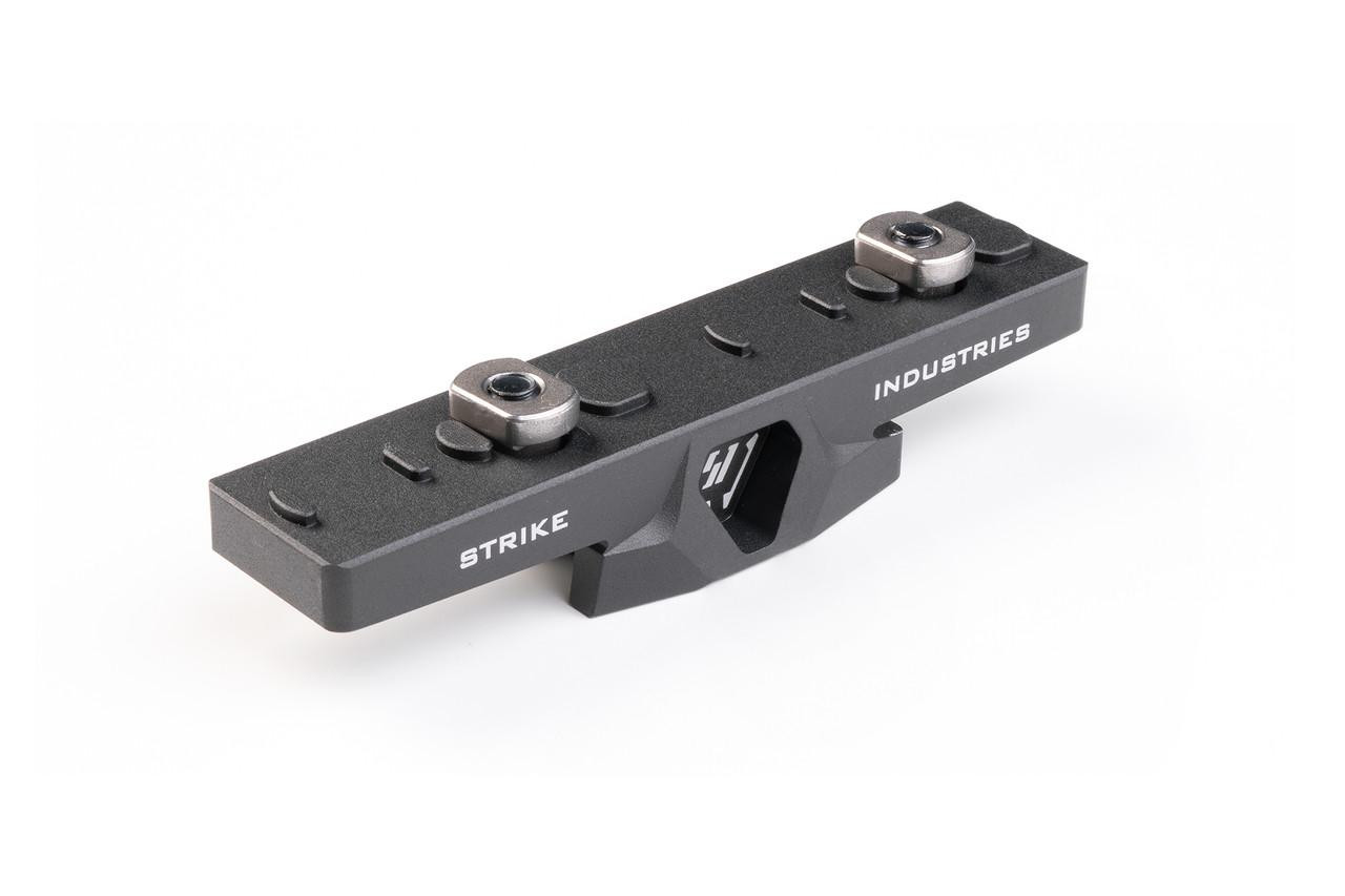 Strike Industries SI-LINK-TRI-ADA LINK Tripod Adapter, black metal mounting accessory with dual screw mounts for stabilizing firearms on tripods.