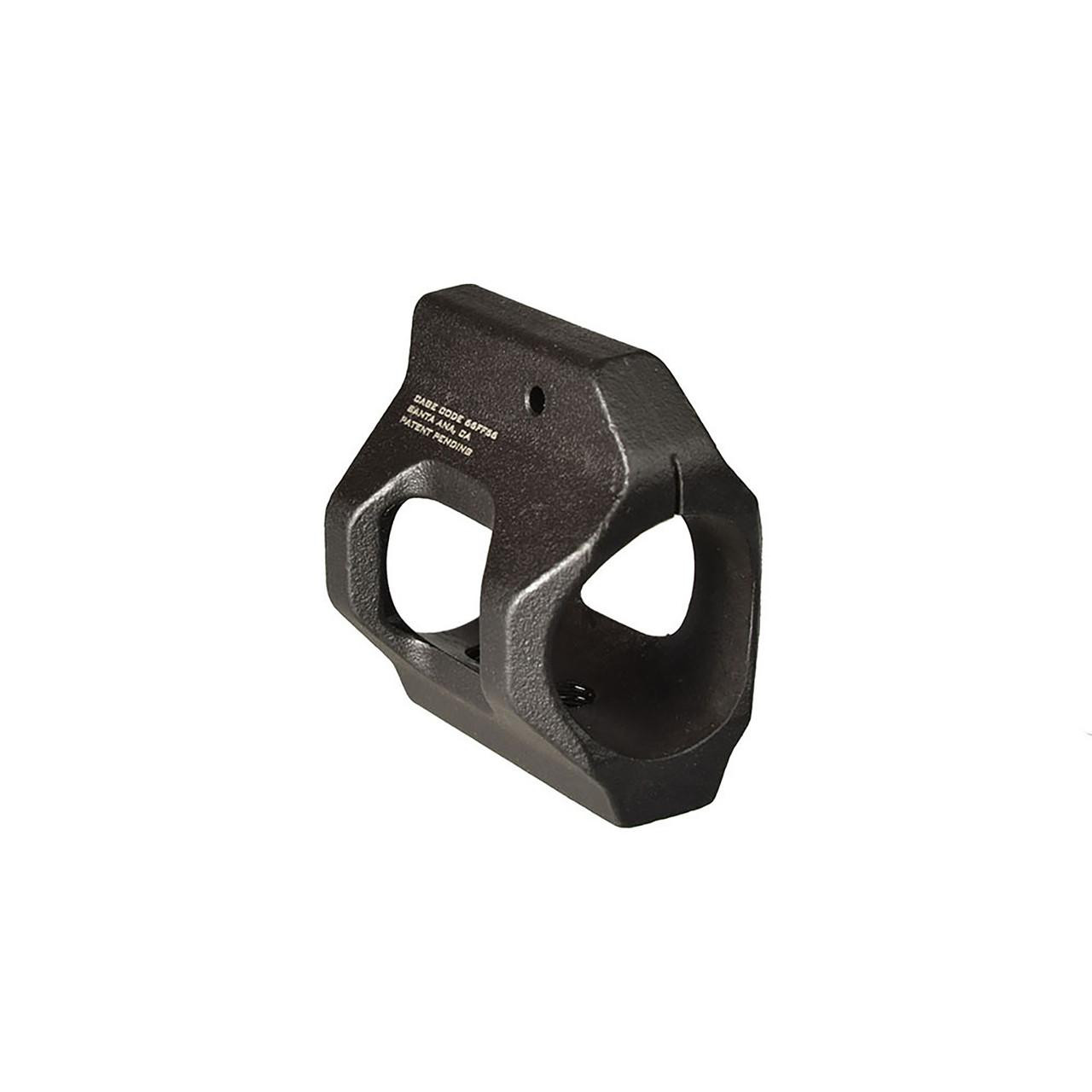 Strike Industries SI-AR-LPGB Enhanced Low Profile Steel Gas Block, black low profile steel gas block for AR-15 rifles.