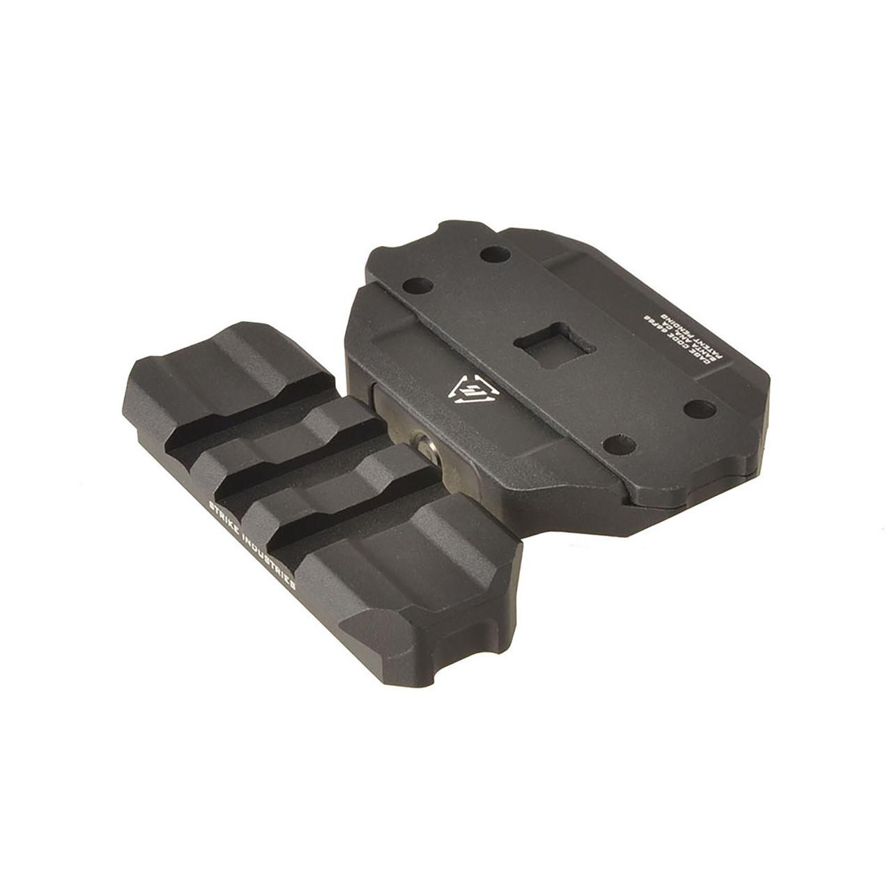 Strike Industries SI-REX-RISER-BK REX RISER in Black, tactical firearm accessory with a sturdy black finish and textured grip for improved aim and stability.