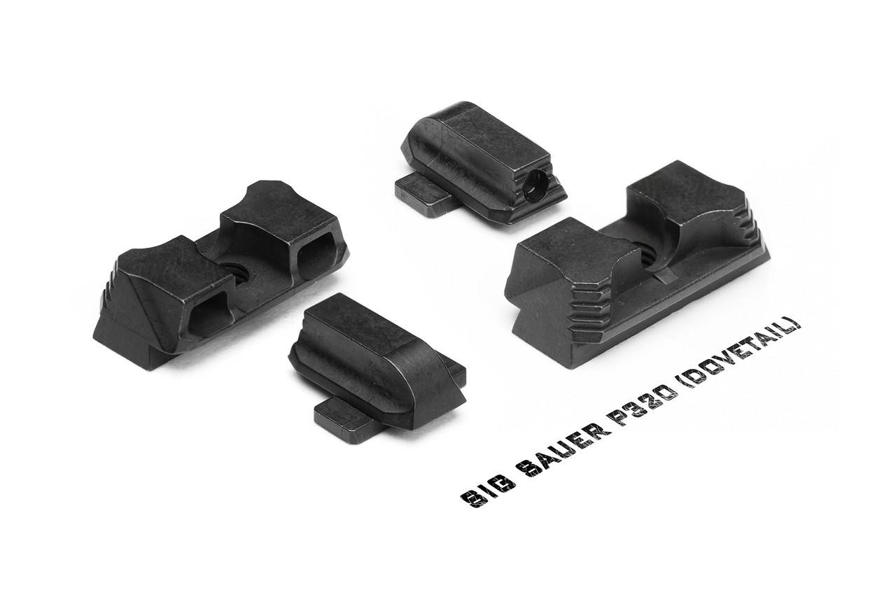  Strike Industries SI-P320-SIGHTS-STN  Iron Front & Rear sights for SIG Sauer P320 - Standard Height 