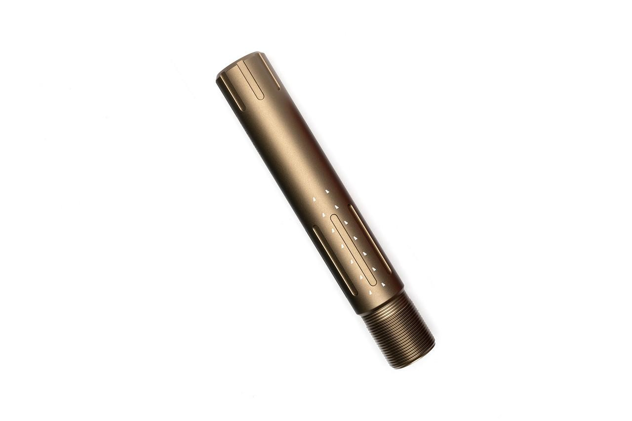  Strike Industries SI-AR-CARPRE-SLICK-FDE Carbine Length Pistol Receiver Extension in FDE 