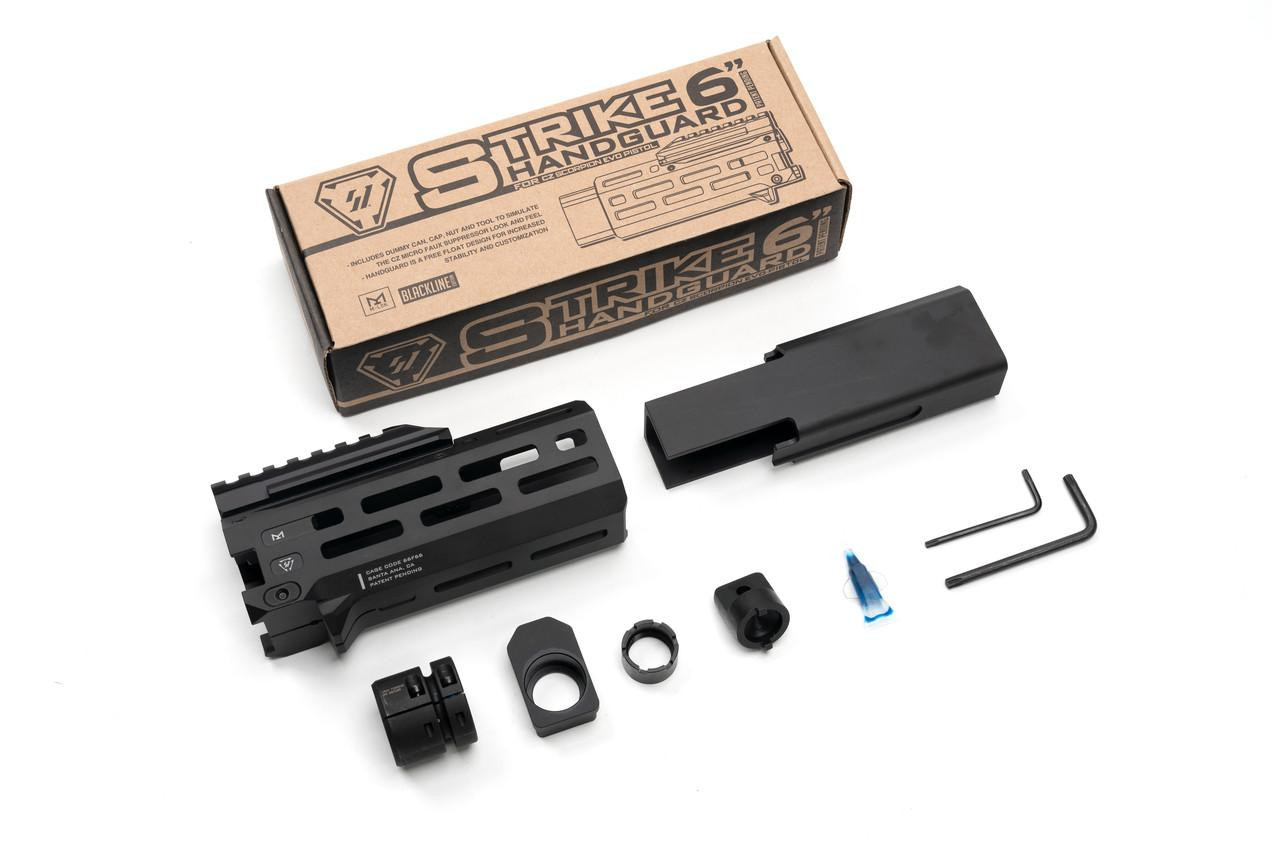  Strike Industries SI-CEVO-POLY-HG-6-BK  CZ EVO S1-3 Polymer Handguard 