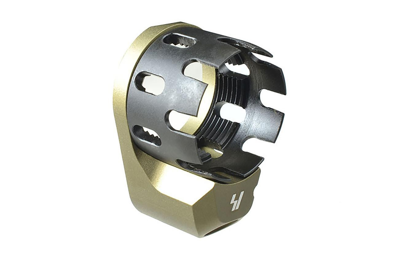 Strike Industries SI-AR-ECN&EEP-FDE Strike Industries SI-AR-ECN&EEP-FDE AR Enhanced Castle Nut & Extended End Plate in FDE SI-AR-ECN&EEP-FDE