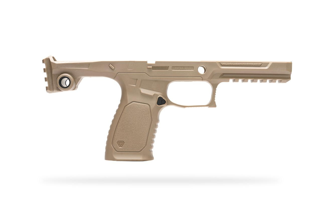 Strike Industries SI-SMC-B-P320-S-FDE  Modular Chassis (SMC) by   - BRAVO for SIG SAUER P320 (Standard) in FDE