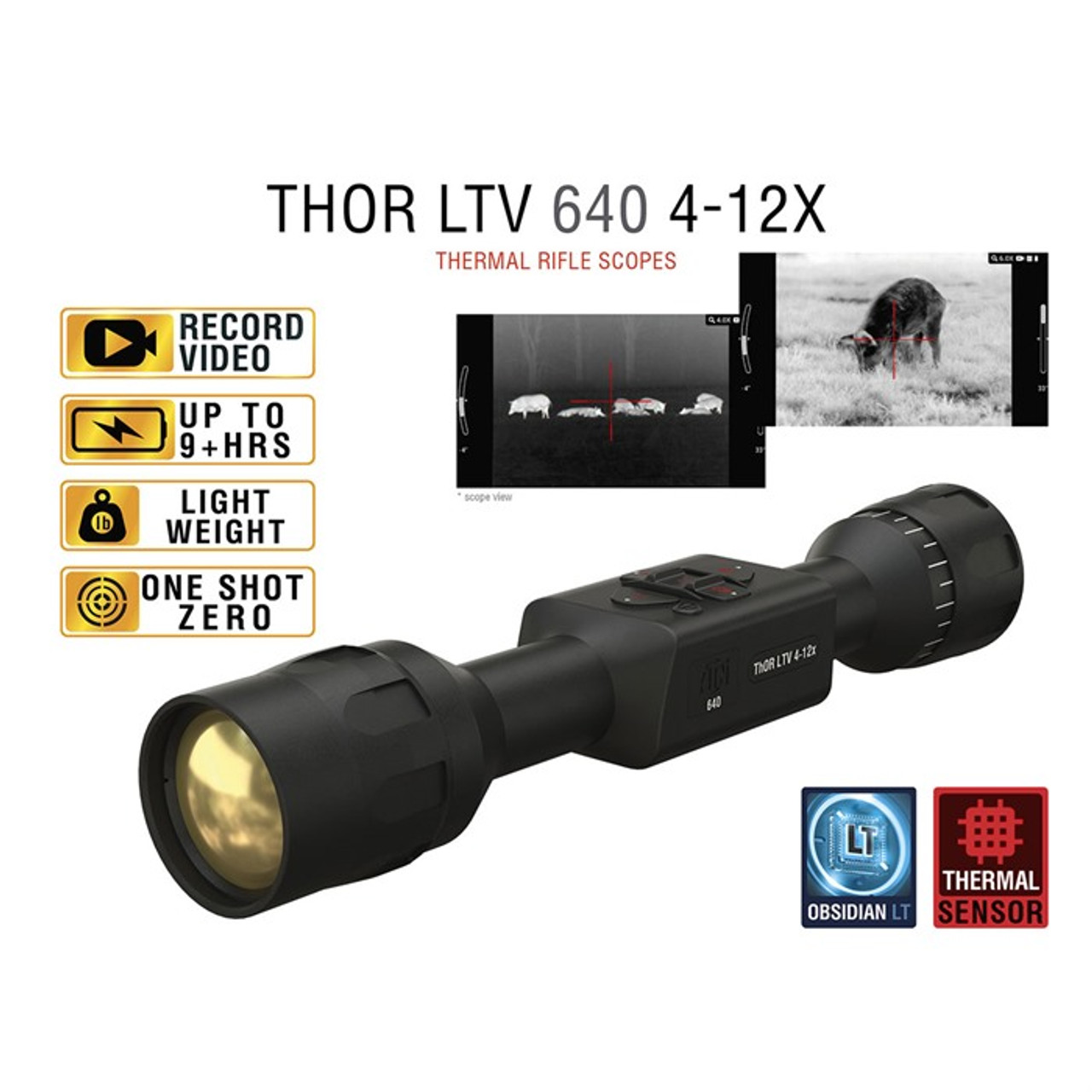 ATN TIWSTLTV650X - 4-12x Thor-ltv 640x480 12-micron Thermal Rifle Scope