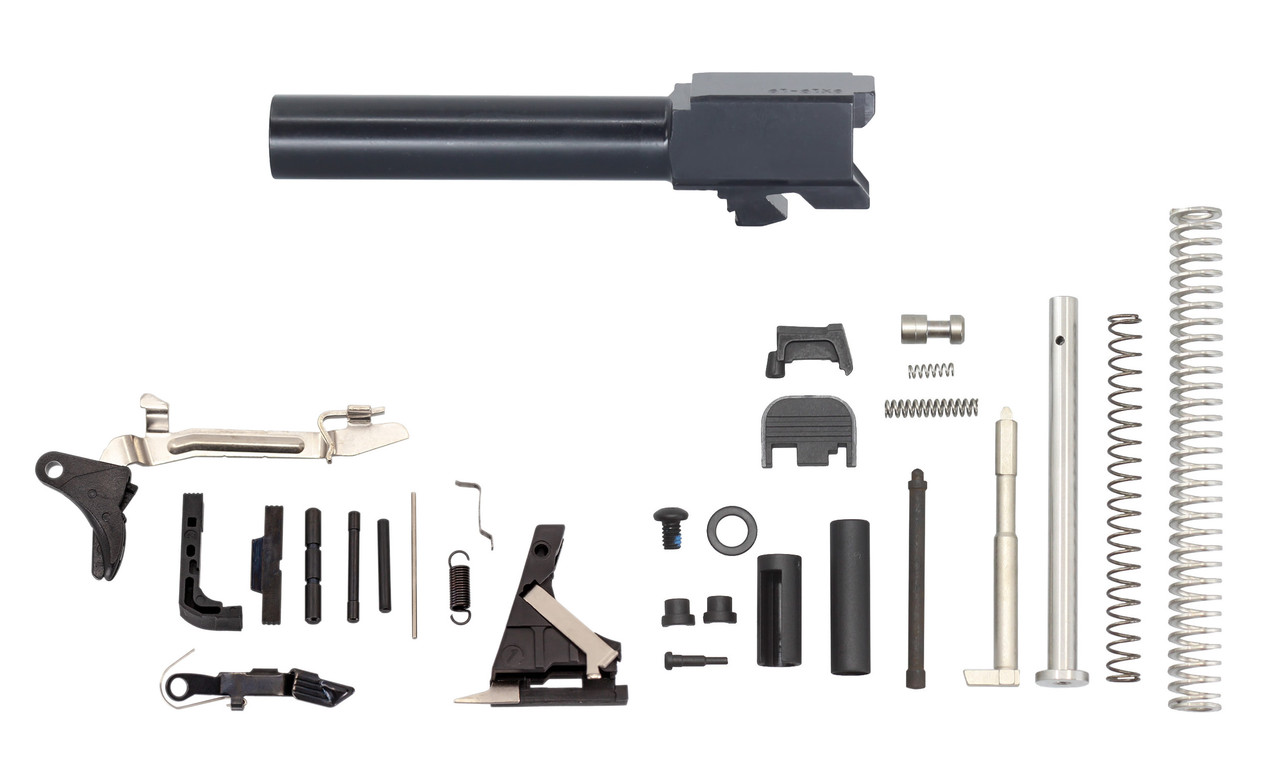 JE Machine Tech Glock G19 Unthreaded Barrel + Slide Parts Kit + Lower Parts Kit Combo