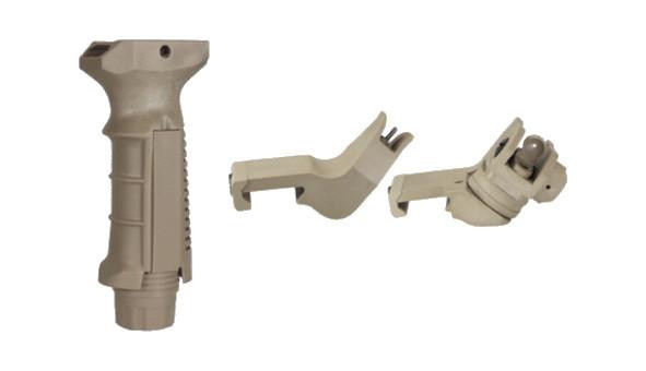  JE Machine Tech USA Made Polymer Vertical Grip w/ Storage Compartment, 45 Degree Front/Rear Sights Combo 