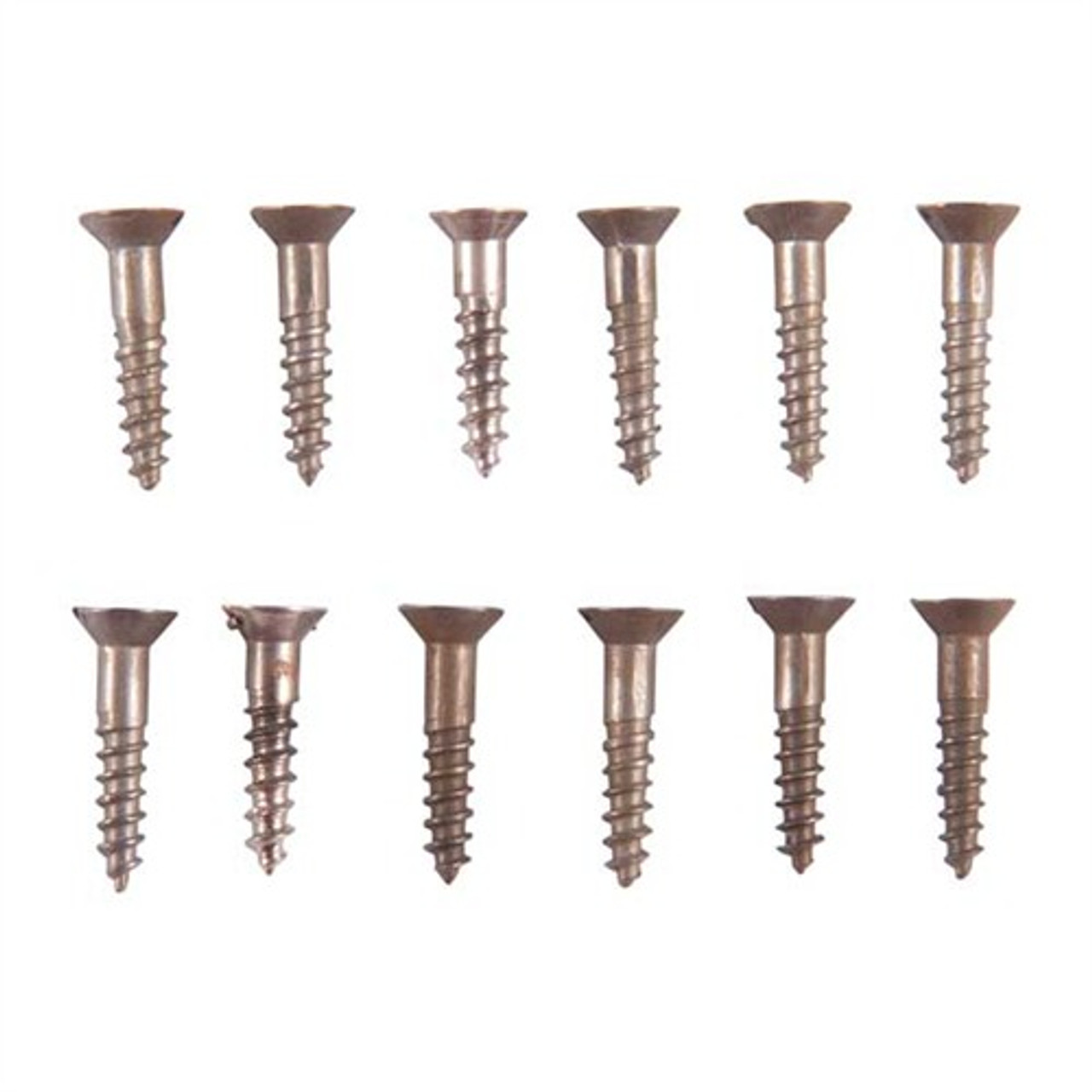 Brownells - W05-924-464 - 3x1/2'' Steel Flat Head Wood Screws Blued 12 Pack - 080550350