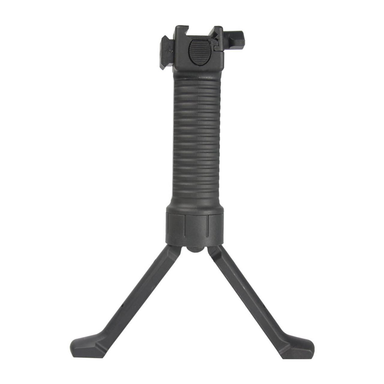  JE Machine Tech PS-FG5B Bipod Forward Grip Tactical Bipod with Side Rail 