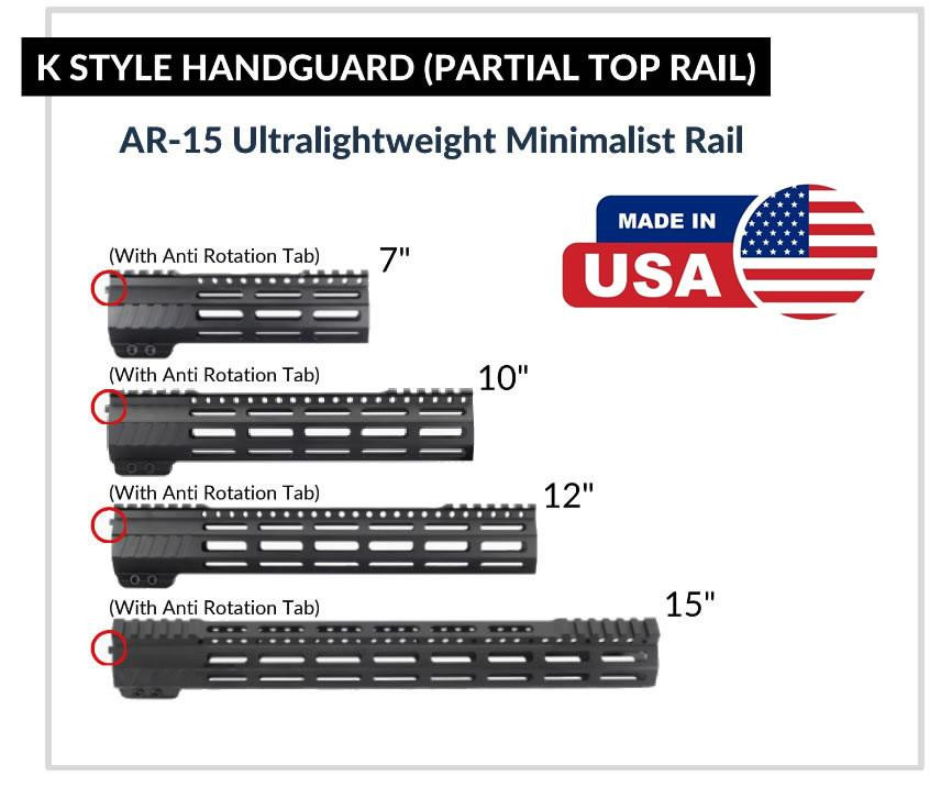 JE Machine Tech PS-223MLK JE Machine Tech AR-15 Ultra-lightweight M-LOK Versatile Free Float Handguard-Barrel Nut Included Made in USA PS-223MLK