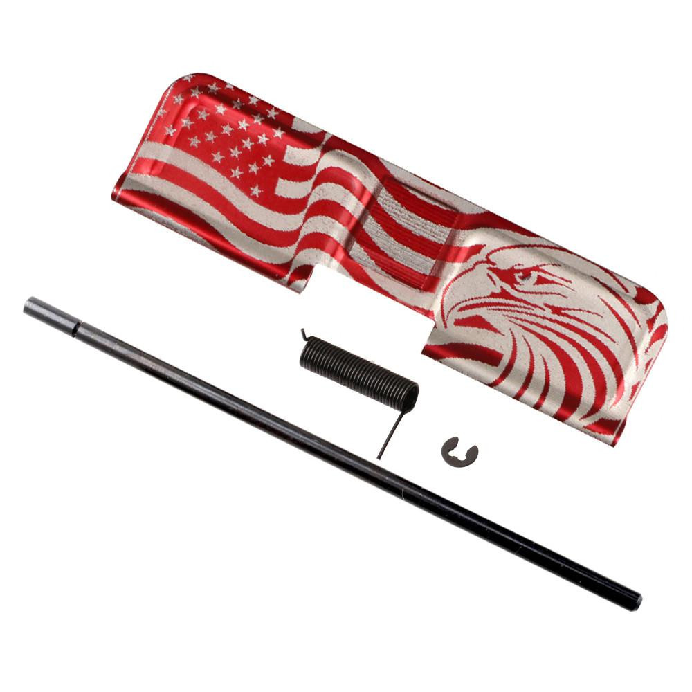 Tiger Rock Inc EDC-P223-R Tiger Rock Inc. 223/5.56 Rifle Patriotic Dust Cover W/ .223/5.56 Engraving - Red EDC-P223-R