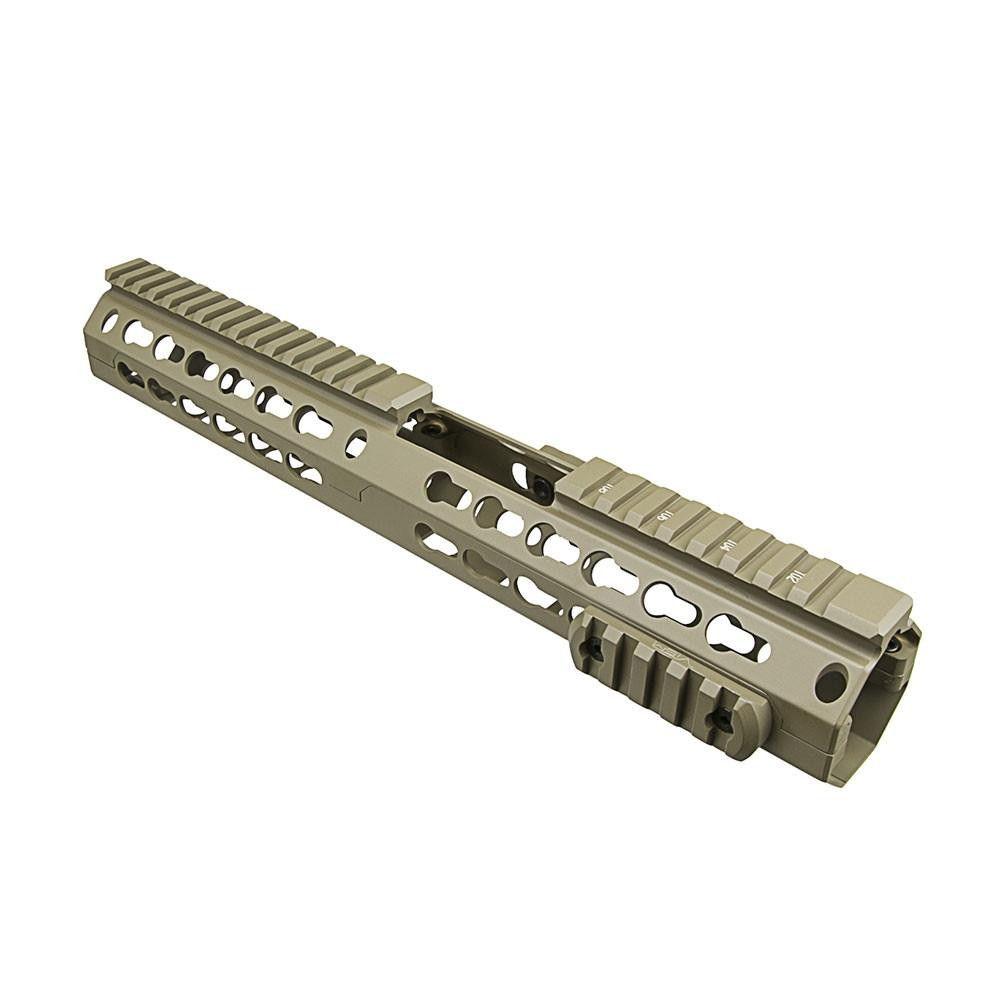 NcStar NcSTAR 223/5.56 Rifle KeyMod 13"L Carbine Extended Length Drop In Handguard Black or Tan 