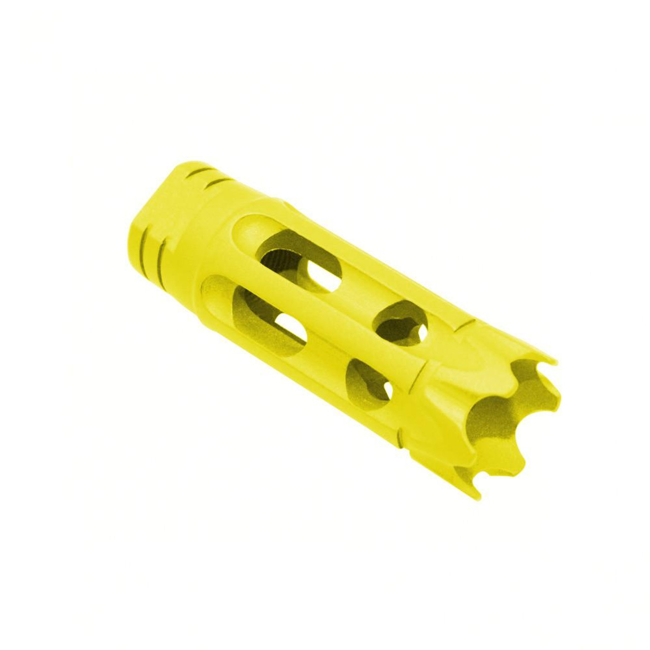  Tiger Rock Inc. MZ-AR4-LEM AR-15/.223/5.56 Custom Ported Muzzle Brake - Cerakote Lemon Zest 