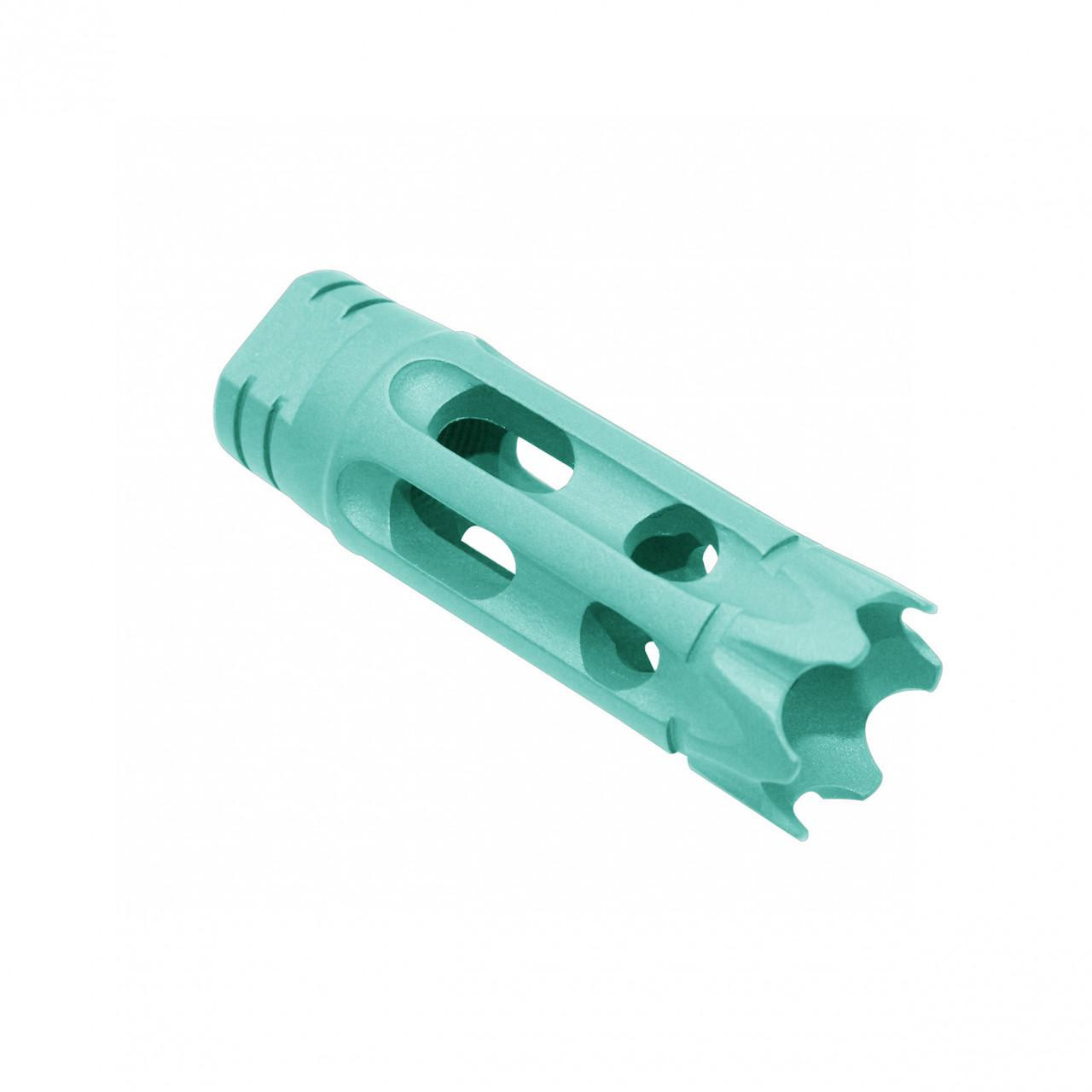 Tiger Rock Inc MZ-AR4-RGB Tiger Rock Inc. MZ-AR4-RGB AR-15/.223/5.56 Custom Ported Muzzle Brake - Cerakote Robins Egg MZ-AR4-RGB
