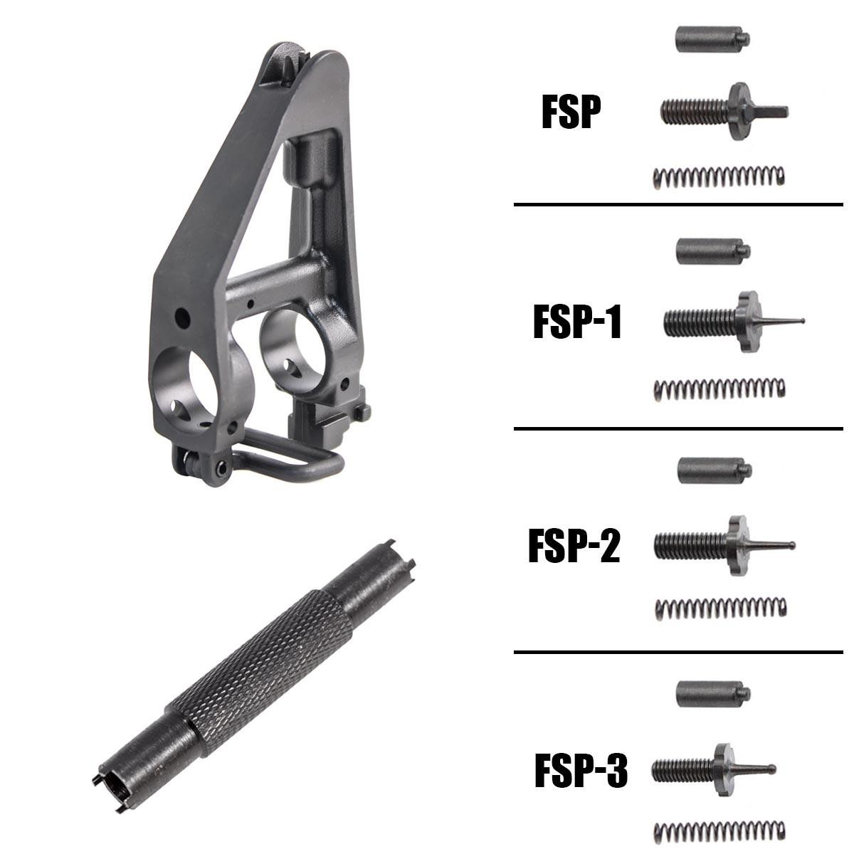 Tiger Rock Inc A2FS+FSP+FSP-1+FSP-2+FSP-3+ARFT Tiger Rock Inc. A2FS+FSP+FSP-1+FSP-2+FSP-3+ARFT AR15/AR10 Front Sight Gas Block Package A2FS+FSP+FSP-1+FSP-2+FSP-3+ARFT