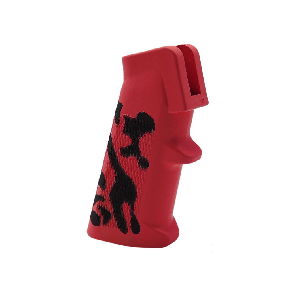 Tiger Rock Inc A2GRIPS-RED-CAM Tiger Rock Inc. A2GRIPS-RED-CAM CERAKOTE CAMO| AR-15/10 A2 Style Pistol Grip w/ Screw & Lock Washer| Black and Cerakote Red A2GRIPS-RED-CAM
