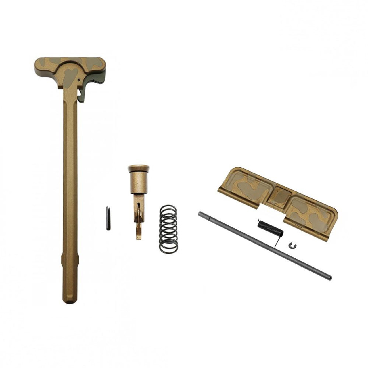  Tiger Rock Inc. ACD-BBR-CAM 223/5.56 Rifle Charging Handle Forward Assist and Ejection Cover Door - CERAKOTE CAMO BBR 