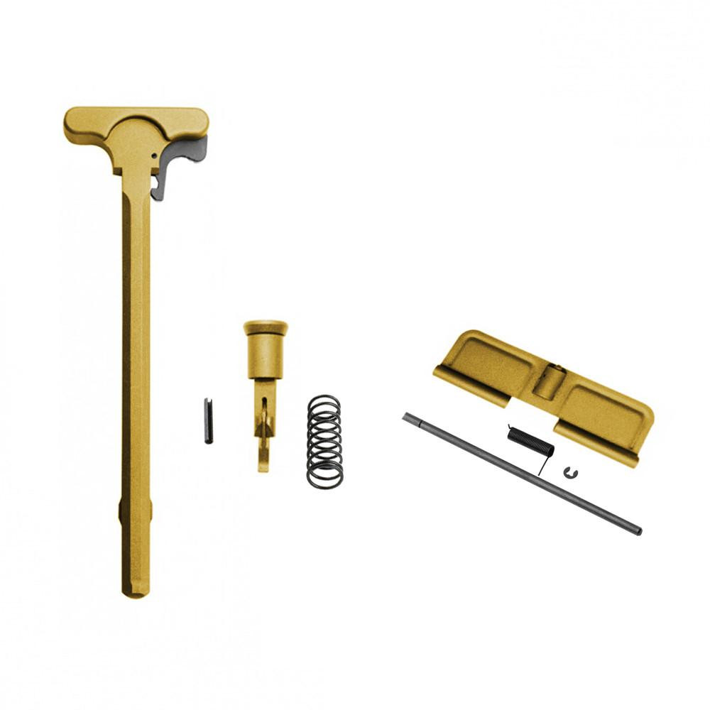 Tiger Rock Inc ACD-GLD Tiger Rock Inc. ACD-GLD 223/5.56 Rifle Charging Handle Forward Assist and Ejection Cover Door Cerakote Gold ACD-GLD