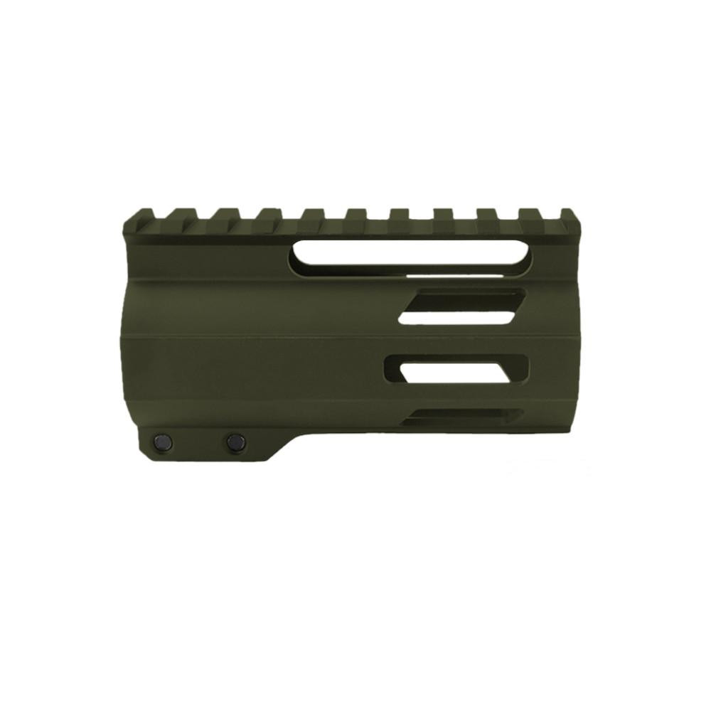  Tiger Rock Inc. FML-4-ODG CERAKOTE OD GREEN| AR-15 4" M-Lok Super Slim Free Float Handguard W/ 2" & 3" M-Lok Rail Sections 