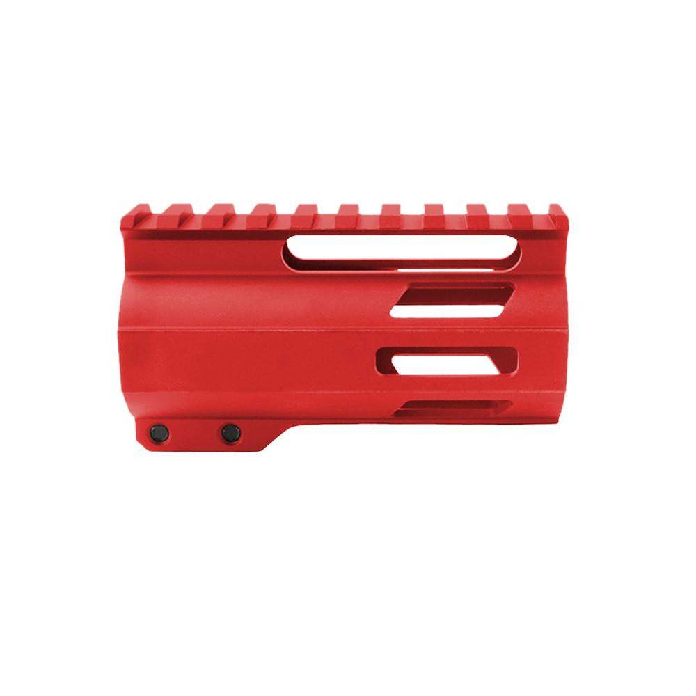Tiger Rock Inc FML-4-RED Tiger Rock Inc. FML-4-RED CERAKOTE RED| AR-15 4" M-Lok Super Slim Free Float Handguard W/ 2" & 3" M-Lok Rail Sections FML-4-RED