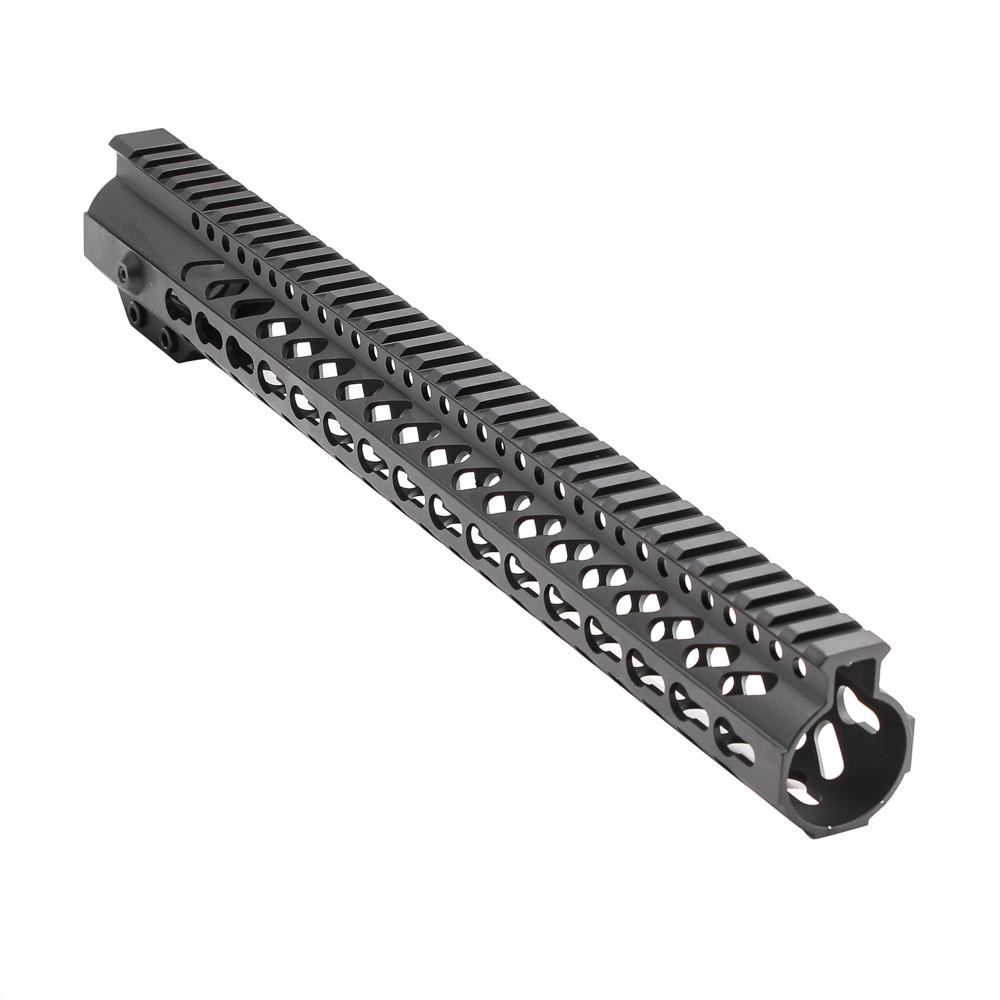 Tiger Rock Inc. FSM15 15" Super Slim Light AR-15 Keymod Free Float Handguard w/Steel Barrel Nut & Top Rail 
