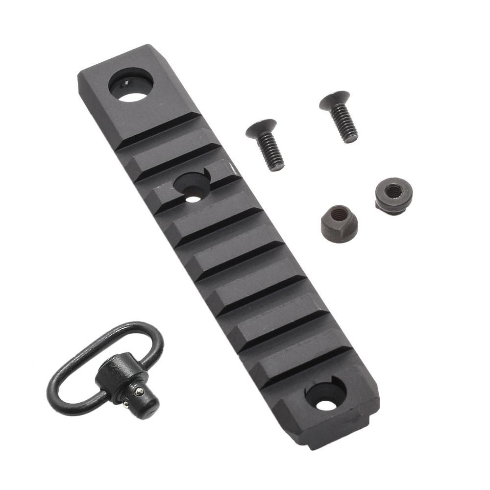 Tiger Rock Inc KM4-Q+QD Tiger Rock Inc. KM4-Q+QD 4" Keymod Rail Section with QD Port and Swivel KM4-Q+QD