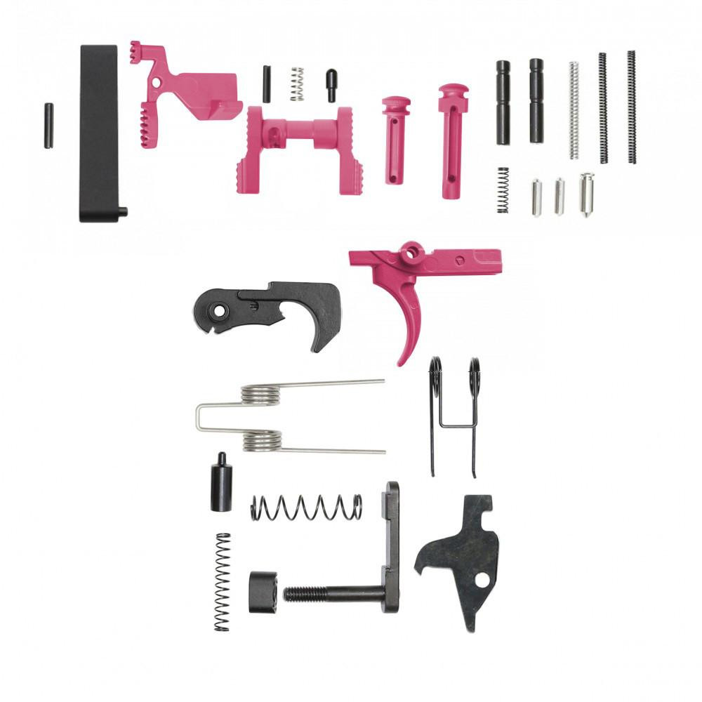 Tiger Rock Inc LPK-PNK-NG Tiger Rock Inc. LPK-PNK-NG CERAKOTE PINK | 223/5.56 Rifle Lower Receiver Parts Kit (Without Grip & Screw) LPK-PNK-NG
