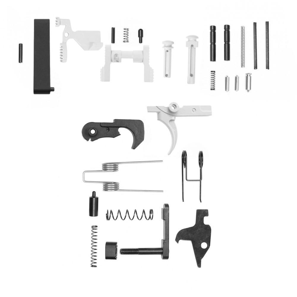 Tiger Rock Inc LPK-WHI-NG Tiger Rock Inc. LPK-WHI-NG CERAKOTE BRIGHT WHITE | 223/5.56 Rifle Lower Receiver Parts Kit (Without Grip & Screw) LPK-WHI-NG