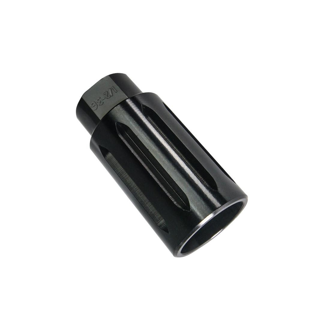 Tiger Rock Inc MB9-DVRT-V2-BLK Tiger Rock Inc. MB9-DVRT-V2-BLK AR-9/9X19 Flash Can Muzzle Brake - Aluminum MB9-DVRT-V2-BLK