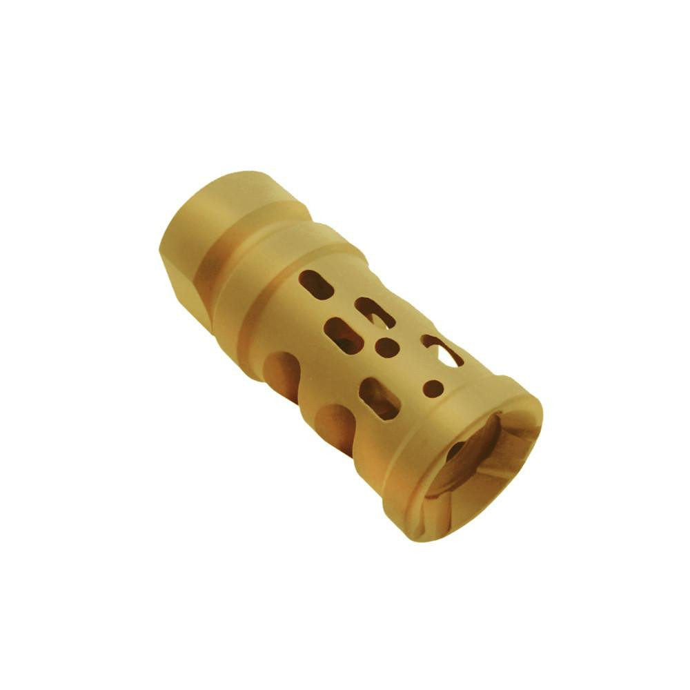 Tiger Rock Inc MBR04D-GLD Tiger Rock Inc. MBR04D-GLD AR-15/.223/5.56 Ported Muzzle Brake Compensator ½x28- Cerakote Gold MBR04D-GLD
