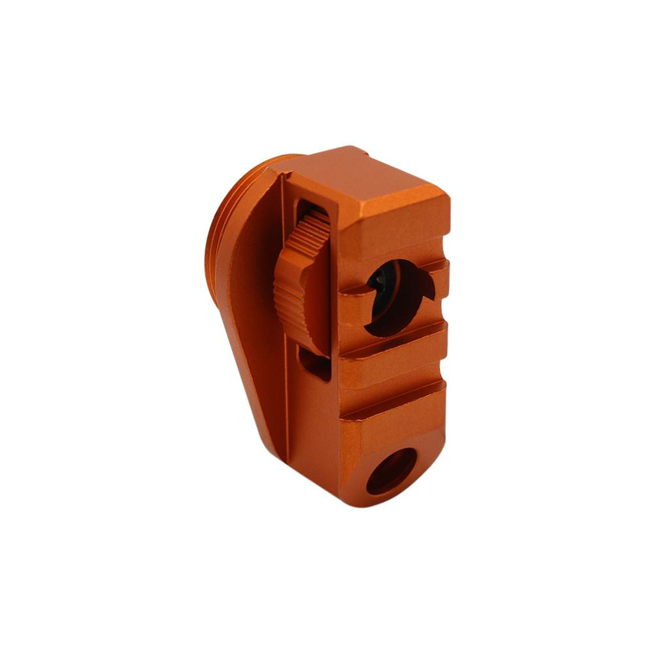  Tiger Rock Inc. PSAP02-OR Aluminum Bufferless Stock Adapter- QD hole and Picatinny Rail - Orange 