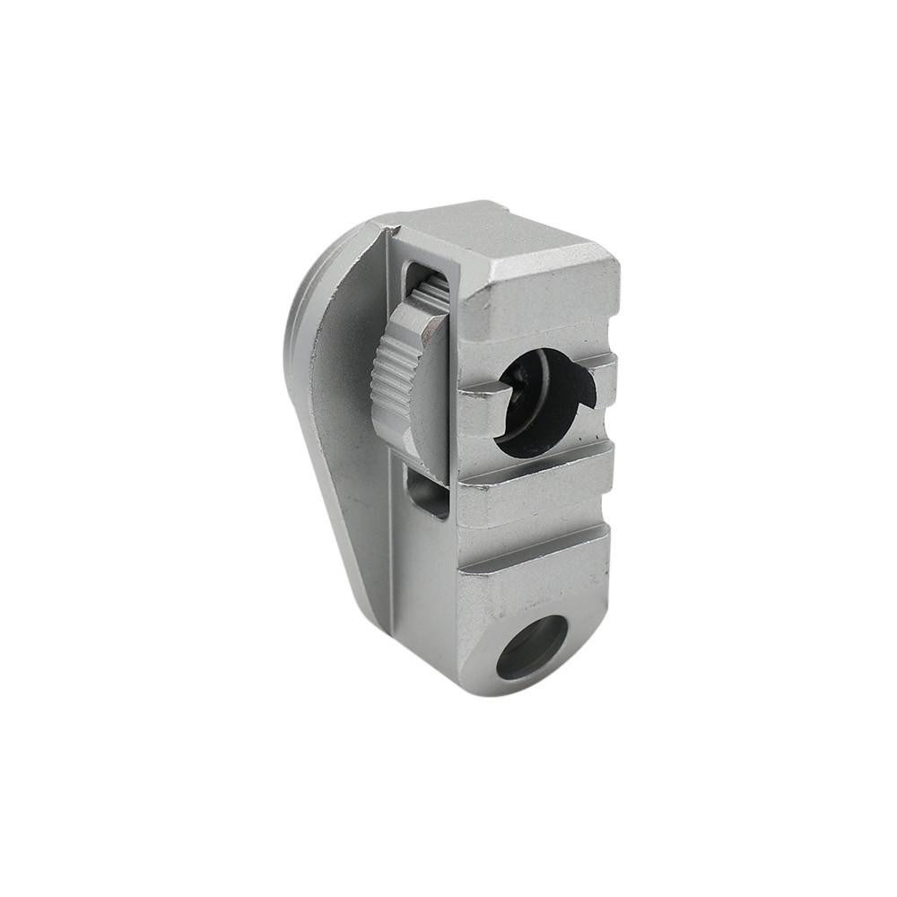 Tiger Rock Inc PSAP02-S Tiger Rock Inc. PSAP02-S Aluminum Bufferless Stock Adapter- QD hole and Picatinny Rail - Silver PSAP02-S