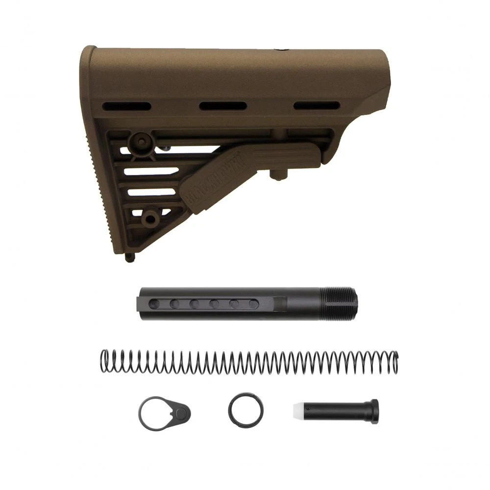 Tiger Rock Inc ST002MBH-BBR+ST007M Tiger Rock Inc. ST002MBH-BBR+ST007M 223/5.56 Rifle Blackhawk Knoxx Six Position Buffer Tube Kit -Mil-Spec- 3 Ounce |Cerakote Burnt Bronze ST002MBH-BBR+ST007M