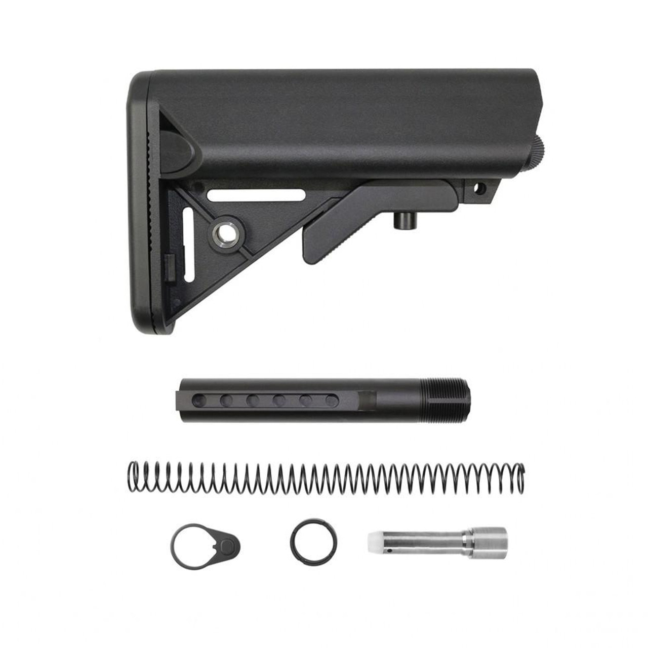  Tiger Rock Inc. ST002S+ST009M AR-9mm SOPMOD Stock 6-Position Collapsible Stock Kit w/ 7 Ounce Stainless Buffer 