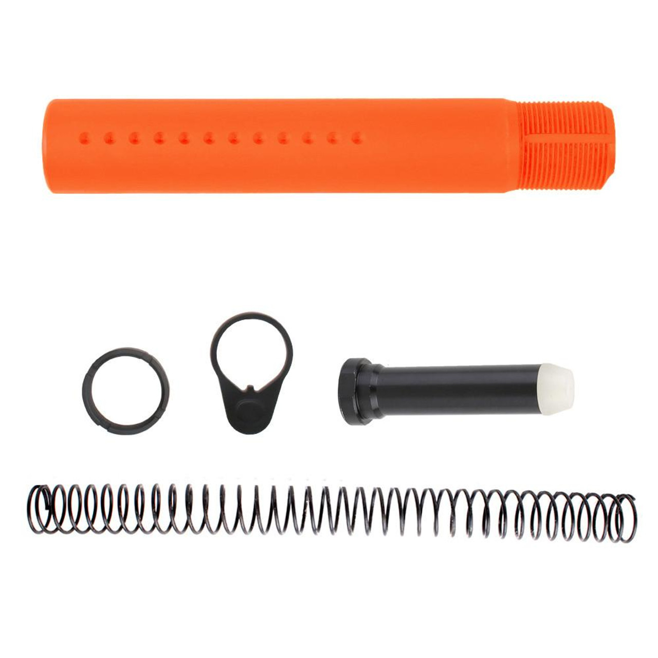  Tiger Rock Inc. ST007P(T-K-ORG)-NO-T-OS AR-15 .223/5.56 Complete Dimpled Pistol Buffer Tube Kit- NO FOAM- Cerakote Hunter Orange 