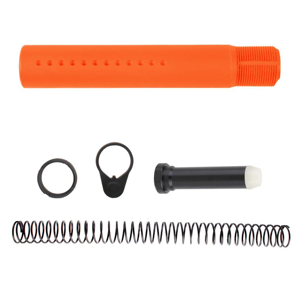 Tiger Rock Inc ST007P(T-K-ORG)-NO-T-OS Tiger Rock Inc. ST007P(T-K-ORG)-NO-T-OS AR-15 .223/5.56 Complete Dimpled Pistol Buffer Tube Kit- NO FOAM- Cerakote Hunter Orange ST007P(T-K-ORG)-NO-T-OS