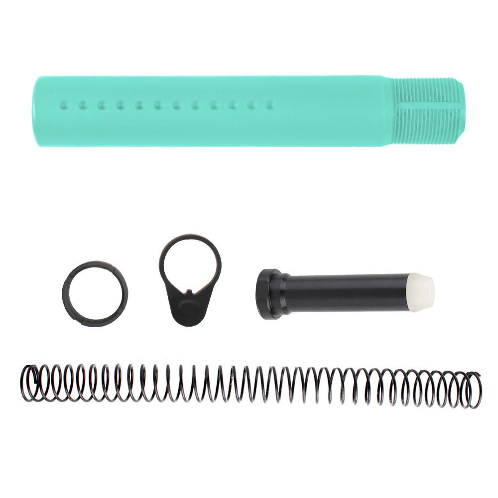 Tiger Rock Inc ST007P(T-K-RGB)-NO-T-OS Tiger Rock Inc. ST007P(T-K-RGB)-NO-T-OS AR-15 .223/5.56 Complete Dimpled Pistol Buffer Tube Kit- NO FOAM- Cerakote Robins Egg ST007P(T-K-RGB)-NO-T-OS