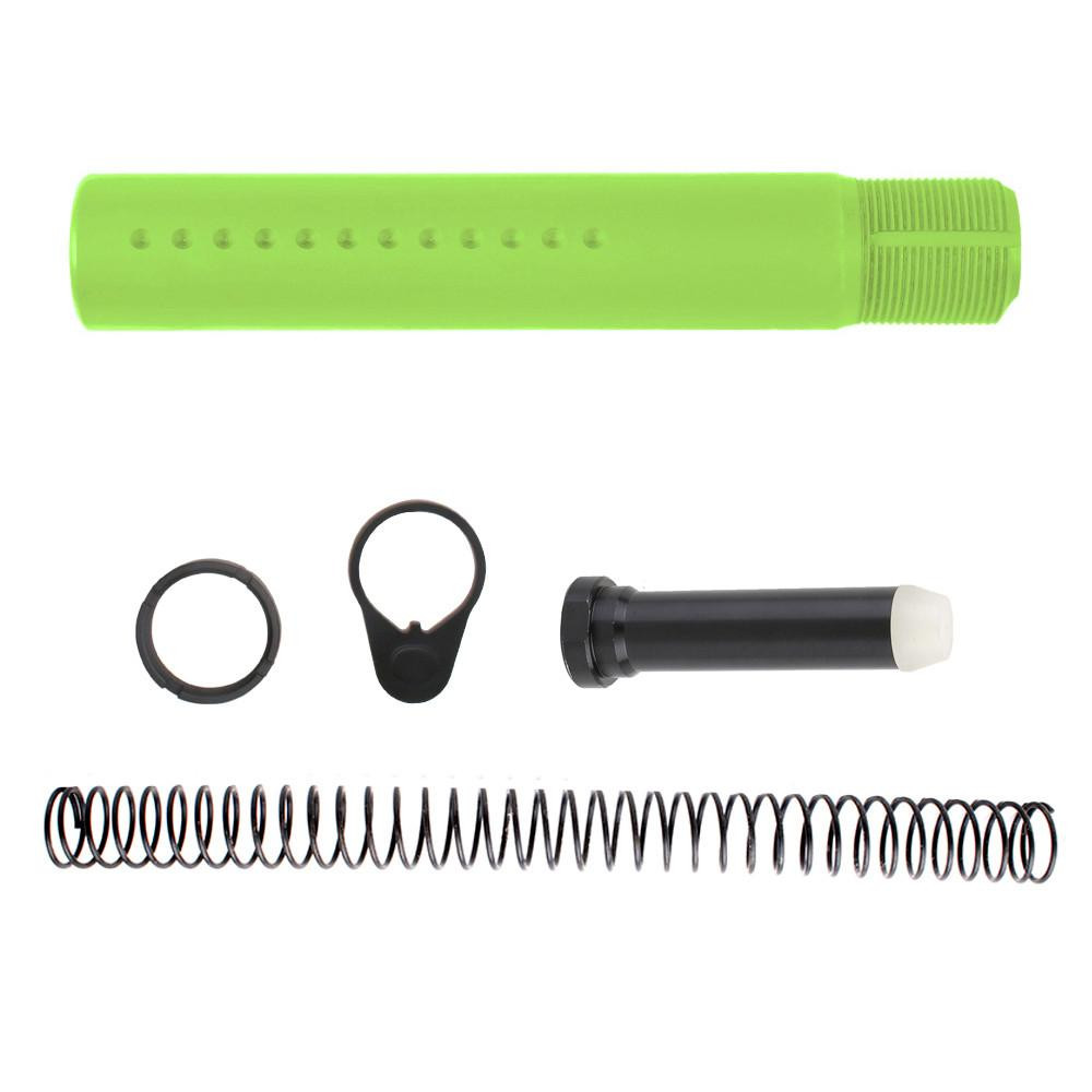 Tiger Rock Inc ST007P(T-K-ZBG)-NO-T-OS Tiger Rock Inc. ST007P(T-K-ZBG)-NO-T-OS AR-15 .223/5.56 Complete Dimpled Pistol Buffer Tube Kit- NO FOAM- Cerakote Zombie Green ST007P(T-K-ZBG)-NO-T-OS