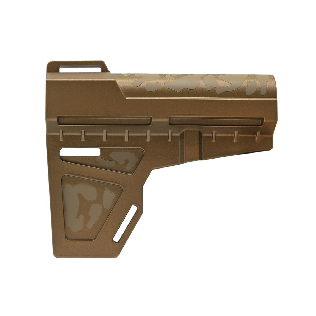 Tiger Rock Inc ST-SW-BBR-CAM Tiger Rock Inc. ST-SW-BBR-CAM CERAKOTE CAMO| Pistol Stabilizer| Flat Dark Earth and Burnt Bronze ST-SW-BBR-CAM