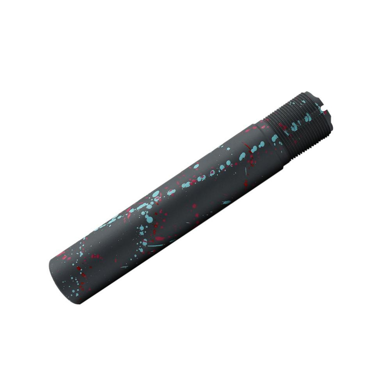  Tiger Rock Inc. T-P-SGY-SPLATTER  Cerakote Splatter| AR- Pistol Buffer Tube - Base Sniper Gray- Pattern- Red- Pink- Robins Egg 
