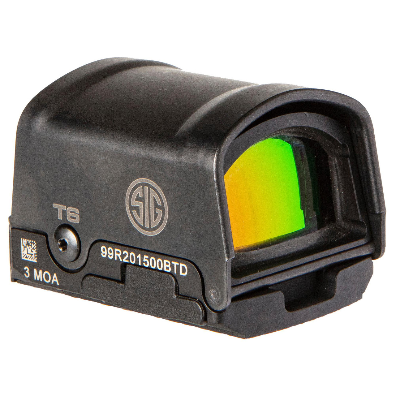 Sig Sauer Romeo2 Red Dot Sight - SOR21000, precision circle dot reticle, compact tactical red dot sight with green and red illumination for firearms targeting.