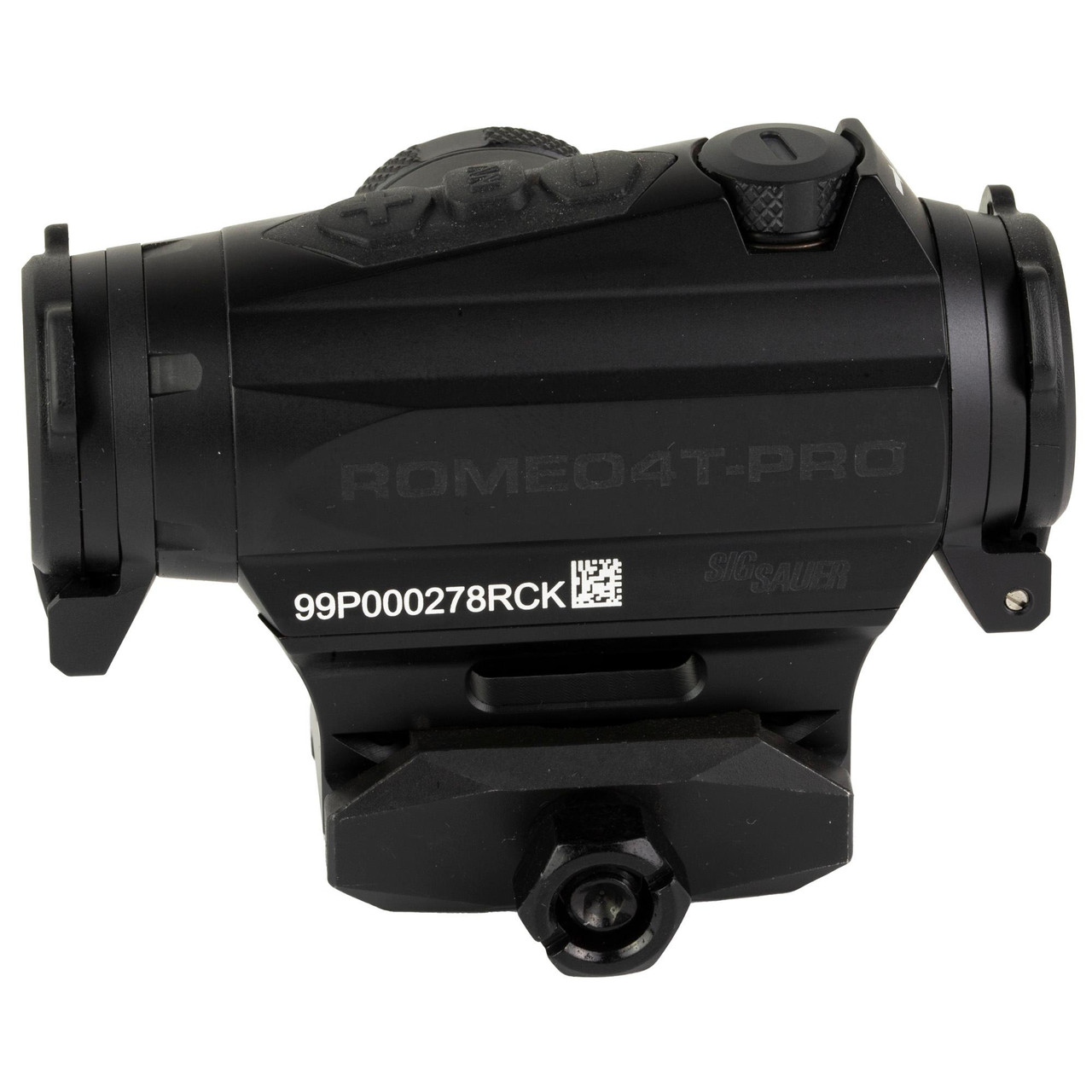Sig Sauer SOR44101 ROMEO4T-PRO Red Dot Sight, waterproof tactical optics with 100,000-hour battery life and rugged design.