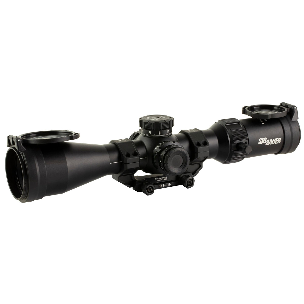 Sig Sauer Tango MSR 3-18x50 FFP Rifle Scope - Precision Optics for Hunting & Tactical Shooting, black rifle scope with adjustable magnification and lens covers.