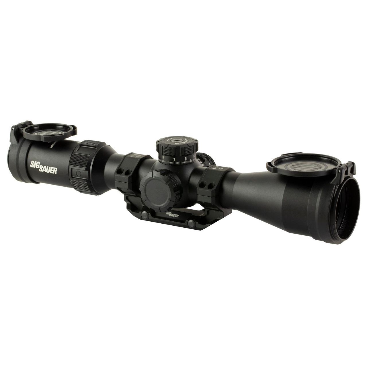 Sig Sauer Tango MSR 3-18x50 FFP Rifle Scope - Precision Optics for Hunting & Tactical Shooting, black long-range scope with adjustable turrets and lens covers.