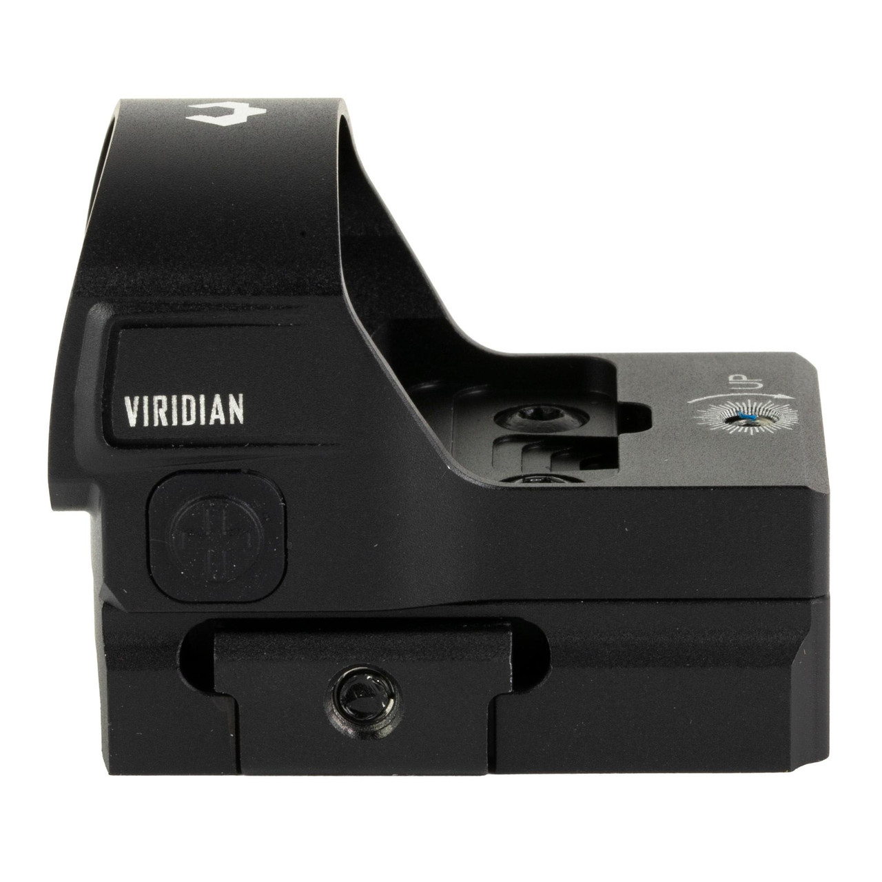 Viridian Weapon Technologies - 981-0056 - Viridian Rfx-25 1x20 Micro Green Dot, compact black red dot sight for firearms with adjustable brightness and illumination features.