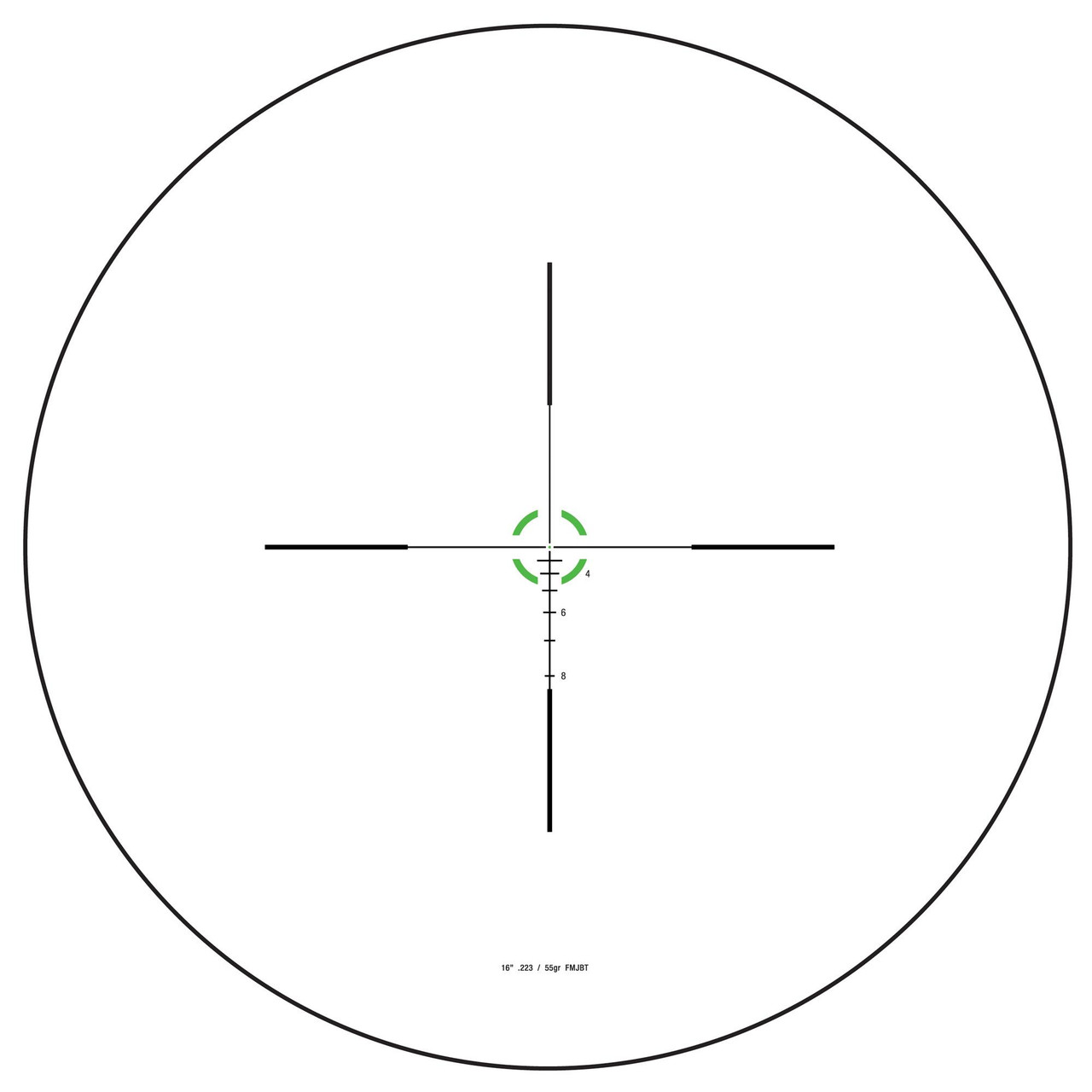 Trijicon Credo 1-6x24 Sfp Bdc Green, product image of a riflescope with a green illuminated reticle and adjustable zoom, designed for tactical shooting.