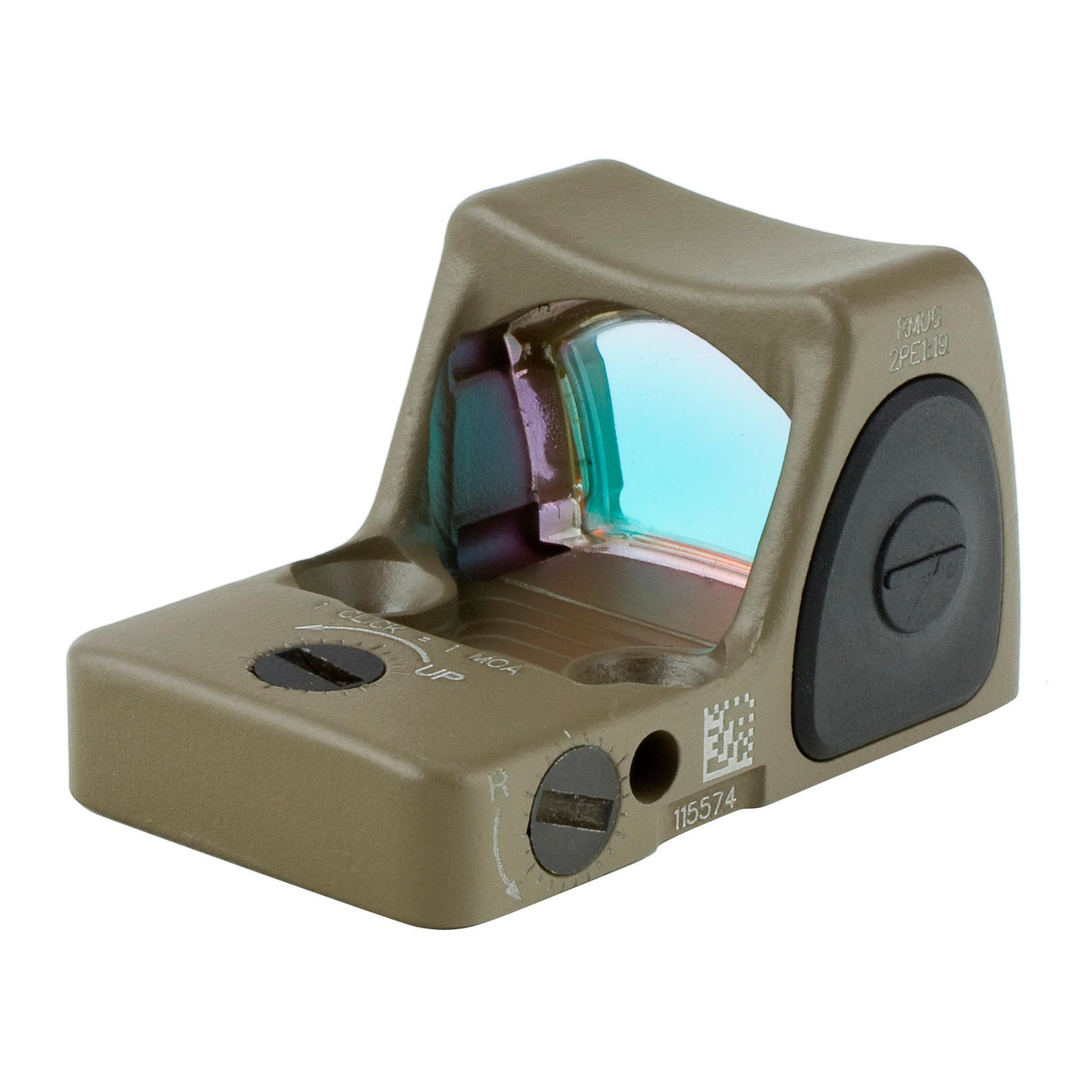 Trijicon - RM06-C-700696 - Trijicon Rmr Type 2 Adj 3.25 Moa Fde, tactical red dot sight with adjustable brightness and durable construction.