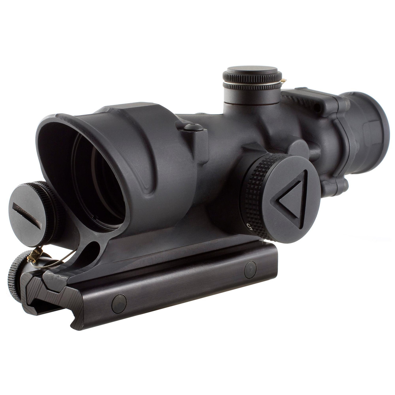 Trijicon - TA02 - Trijicon Acog 4x32 Led .223 Ch Ta51, a black tactical rifle scope with adjustable turrets and mounting base.